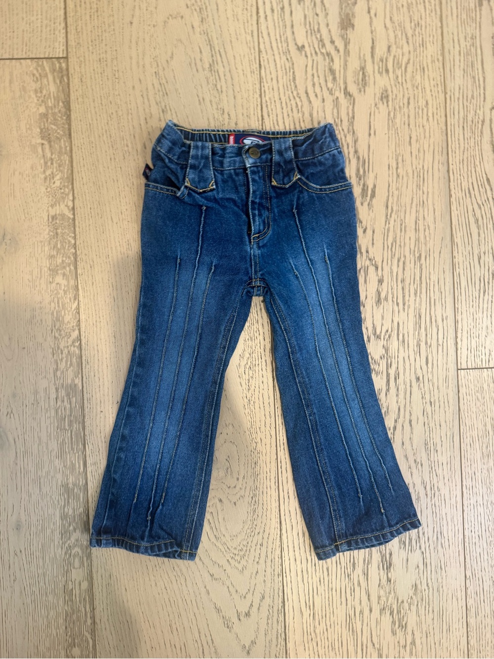 BONGO Girls Dark Blue Denim Jeans with Front Seams